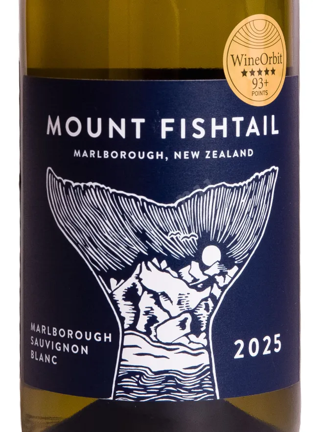 Этикетка Mount Fishtail Sauvignon Blanc Marlborough 2025 0.75 л