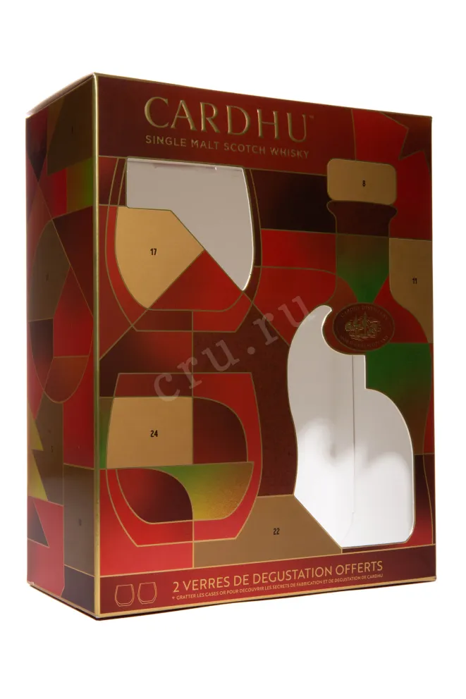 Подарочная коробка Cardhu 12 Years Single Malt in gift box with 2 glasses 0.7 л
