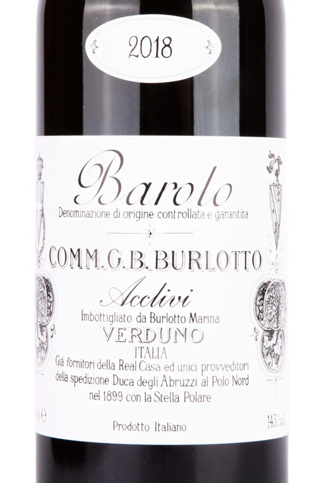 Этикетка G.B. Burlotto Barolo Acclivi 2018 0.75 л
