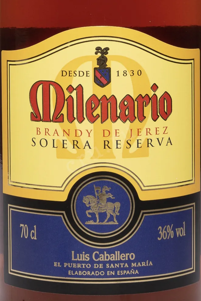 Этикетка Milenario Solera Reserva 0.7 л
