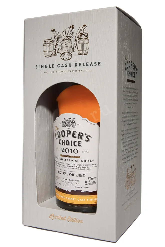 В подарочной коробке The Cooper's Choice Secret Orkney Amontillado Sherry Cask Finish in gift box 2010 0.7 л