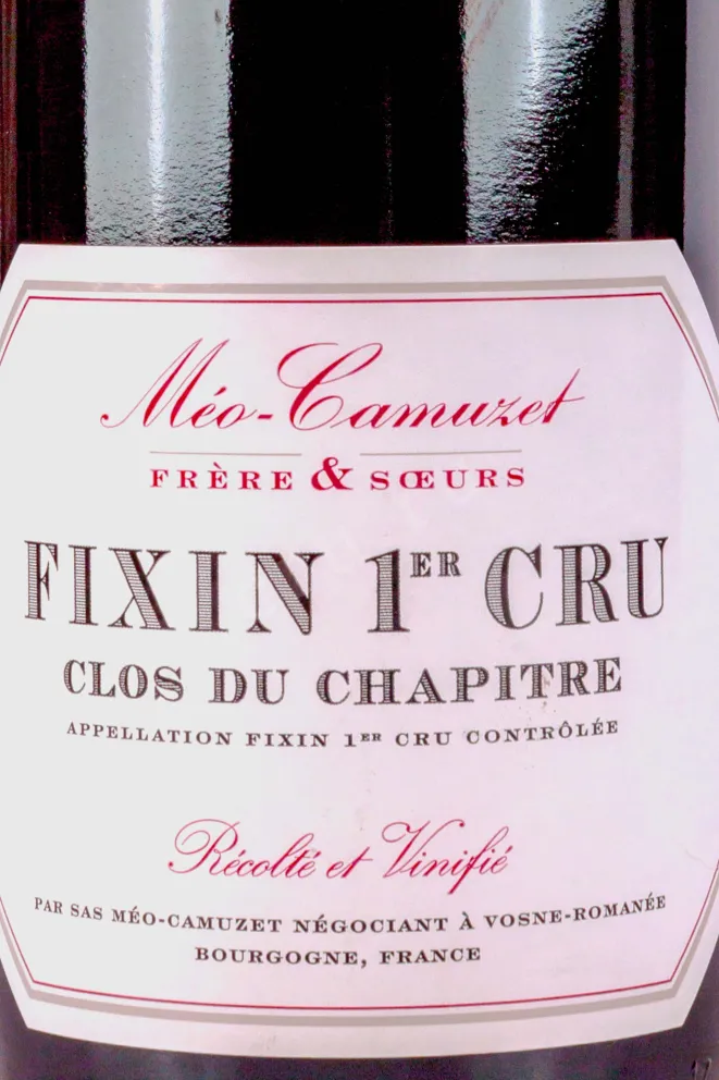 Этикетка Meo-Camuzet Fixin 1er Cru Clos du Chapitre 2016 0.75 л