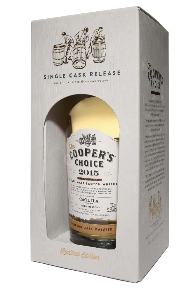 В подарочной коробке The Cooper's Choice Caol Ila Bourbon Cask Matured in gift box 2015 0.7 л