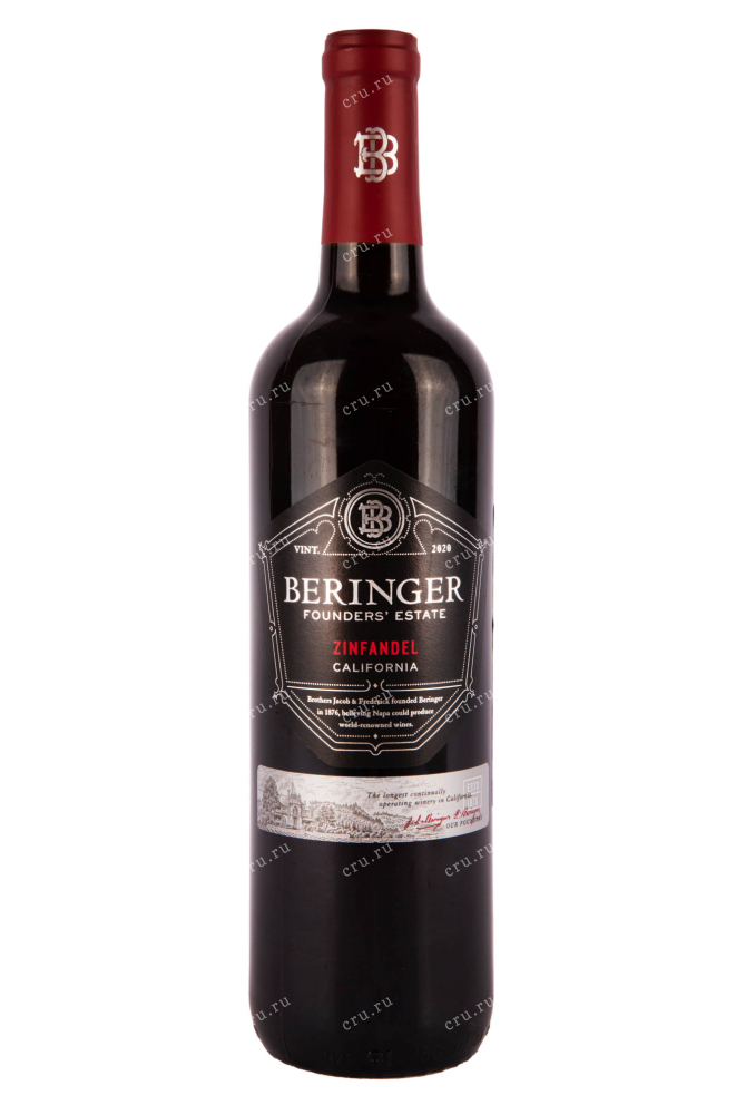 Вино Beringer Founders Estate Zinfandel 2018 0.75 л