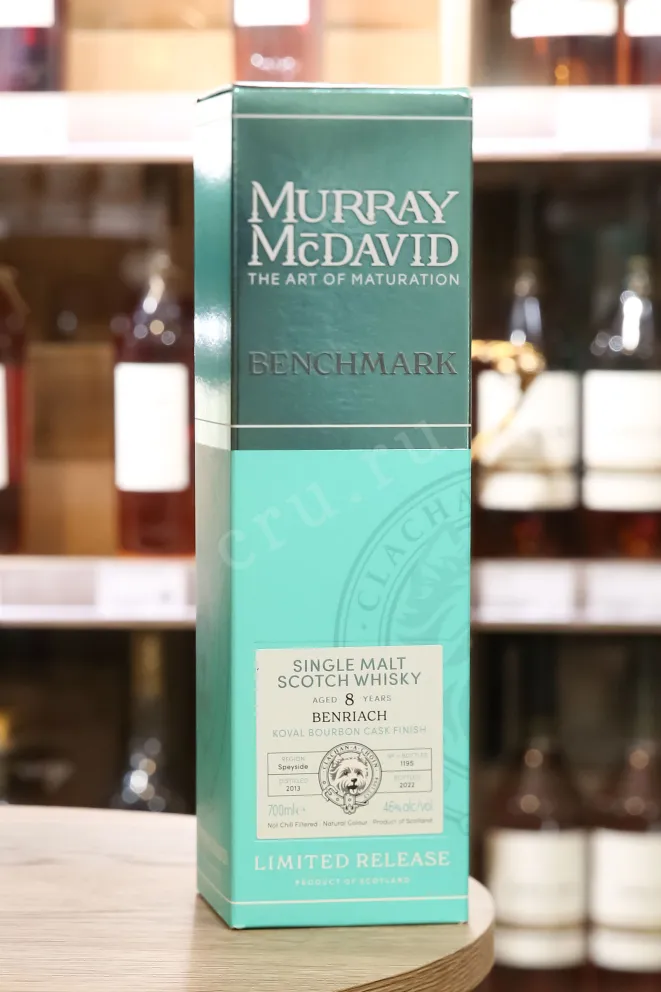 Контрэтикетка Murray McDavid Benchmark Benriach 8 Years Old