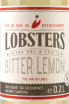 Этикетка Lobsters Bitter Lemon 0.2 л