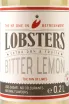 Этикетка Lobsters Bitter Lemon 0.2 л