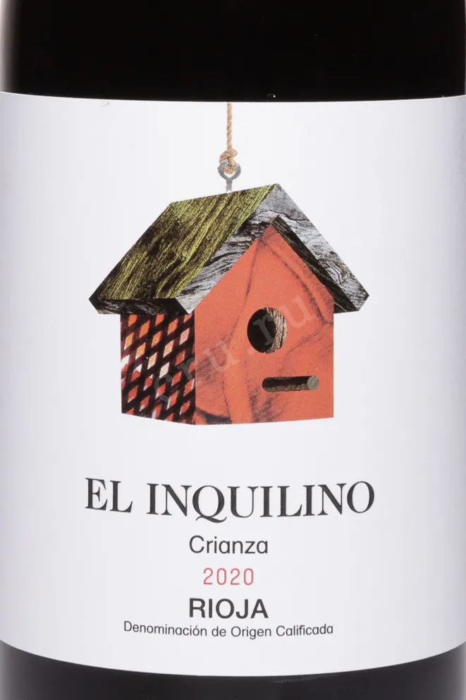 Этикетка El Inquilino Crianza Rioja DOCa 2020 0.75 л