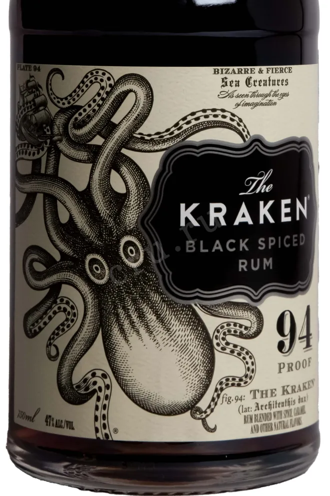Этикетка Kraken Black Spiced 0.75 л