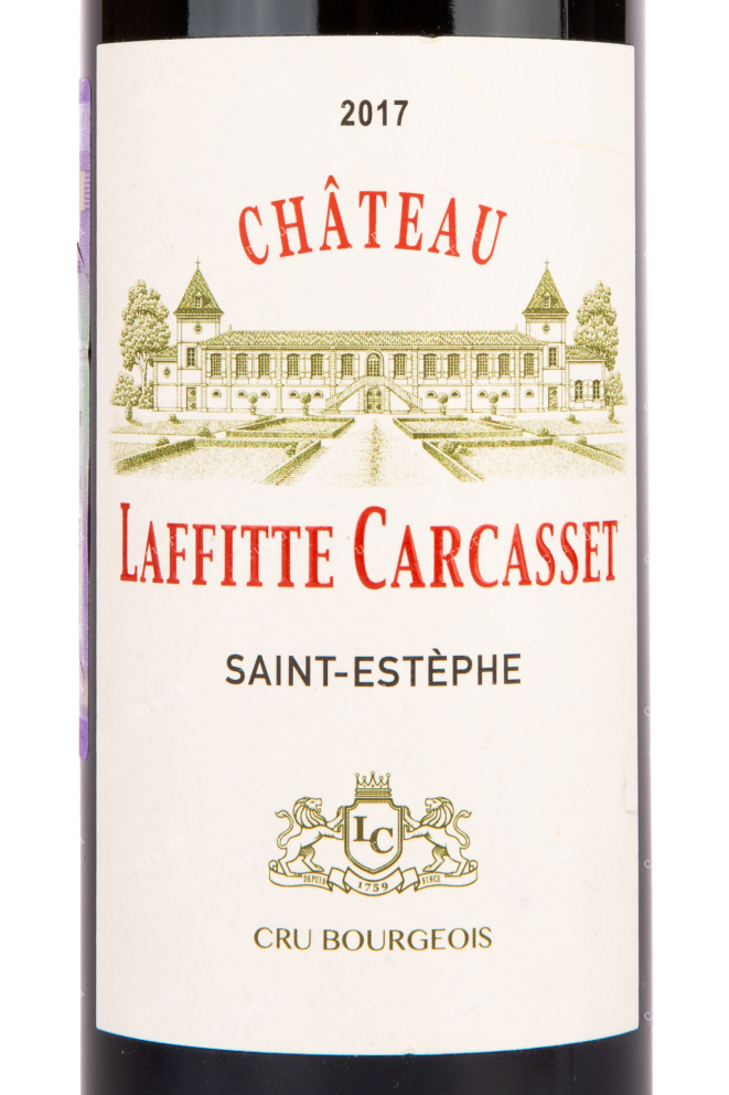 Этикетка вина Chateau Laffitte Carcasset Saint Estephe AOC 2017 0.75 л