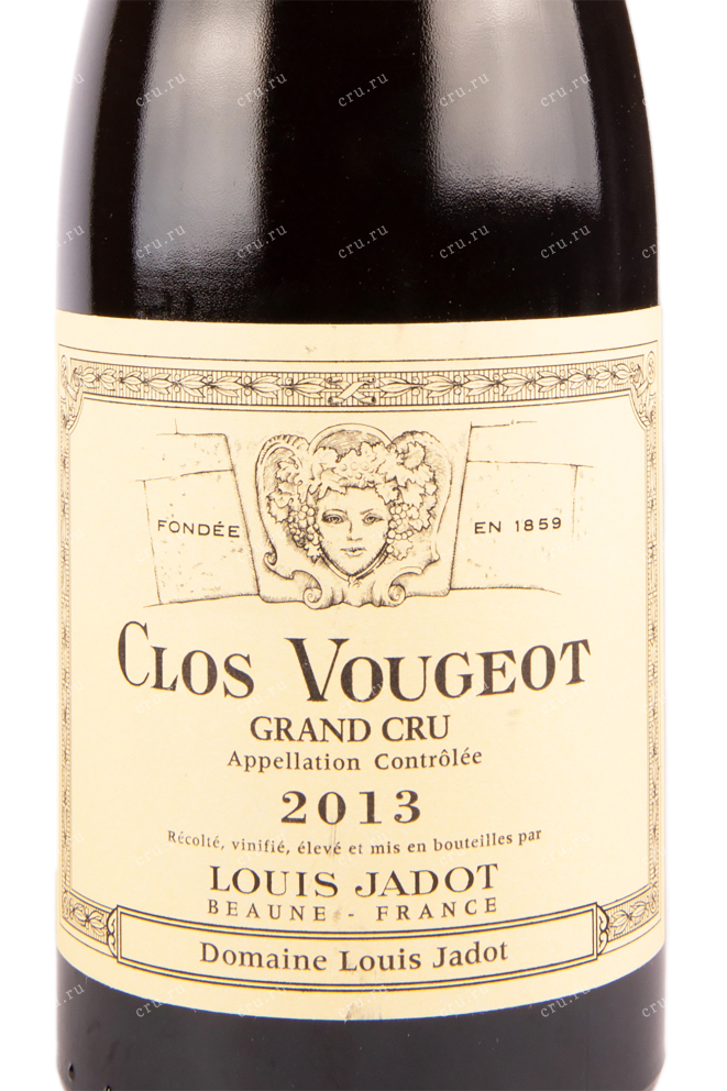 Этикетка вина Louis Jadot Clos Vouget Grand Cru 2013 0.75 л