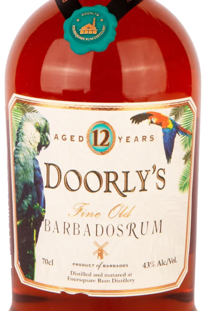 Этикетка Doorly's 12 years gift box 0,7 л