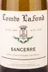 Этикетка Sancerre Comte Lafond 2021 1.5 л