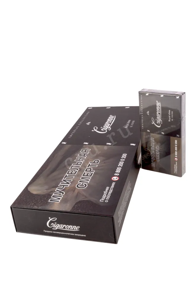 Сигареты Cigaronne Royal Slims XL Black 