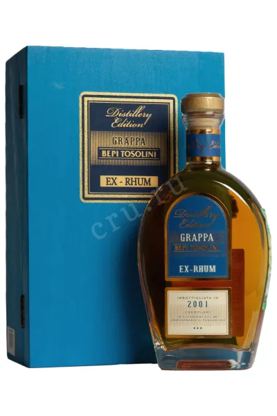 Граппа Bepi Tosolini Ex-Rhum in wooden box 2021 0.7 л