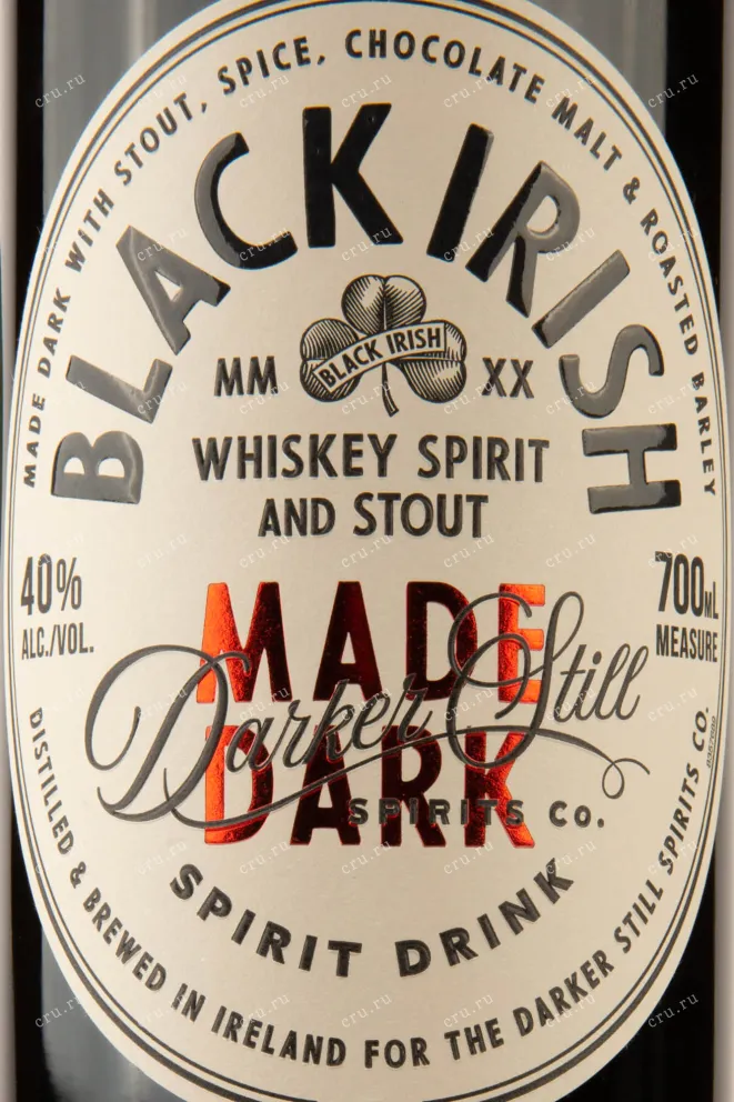 Этикетка Black Irish  0,7 л