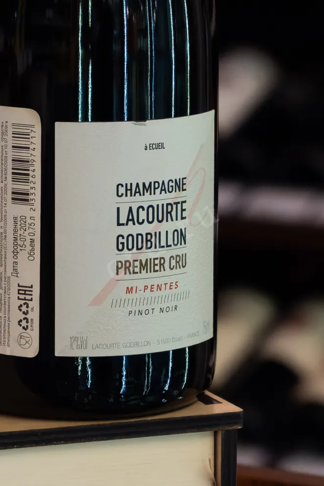 В магазине Крю Профи Lacourte Godbillon Mi-Pentes Extra Brut Premier Cru 0.75 л