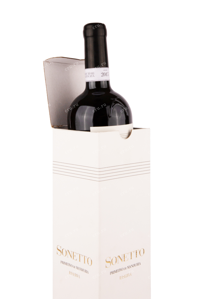 Вино Сонетто Ризерва Примитиво ди Мандурия 2015 0.75 в подарочной упаковке