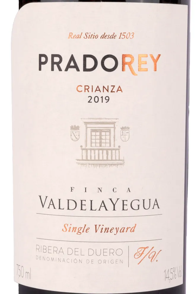 Этикетка Pradorey Crianza Finca Valdelayegua  2019 0.75 л