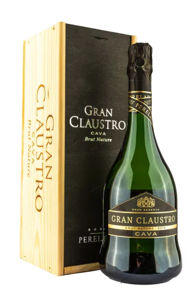 Игристое вино Gran Claustro Gran Reserva Brut Nature wooden box 2019 0.75 л