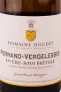 Этикетка Doudet Naudin Pernand Vergelesses Premier Sous Fretille 2020 0.75 л