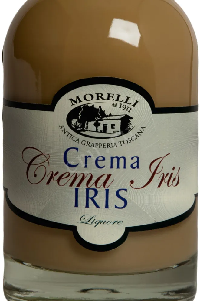 Этикетка Ликер эмульсионный Крем Ирис Морелли 17% 0,5л Италия