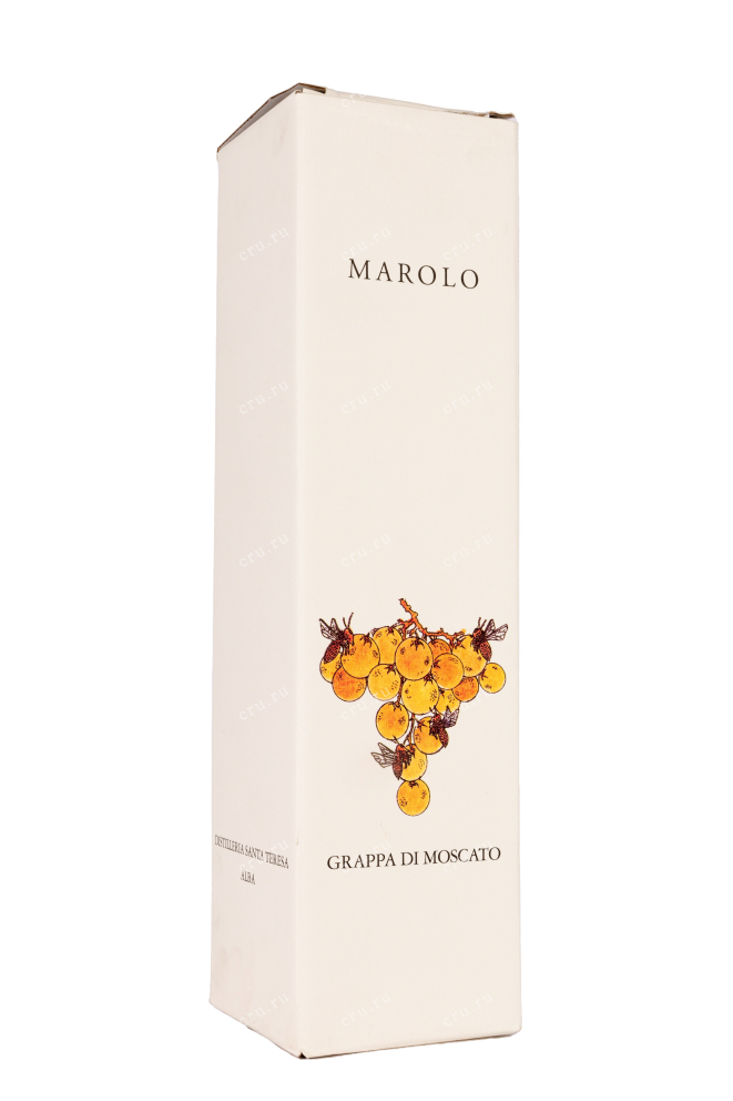 Подарочная коробка Marolo Grappa di Moscato gift box 2021 0.7 л