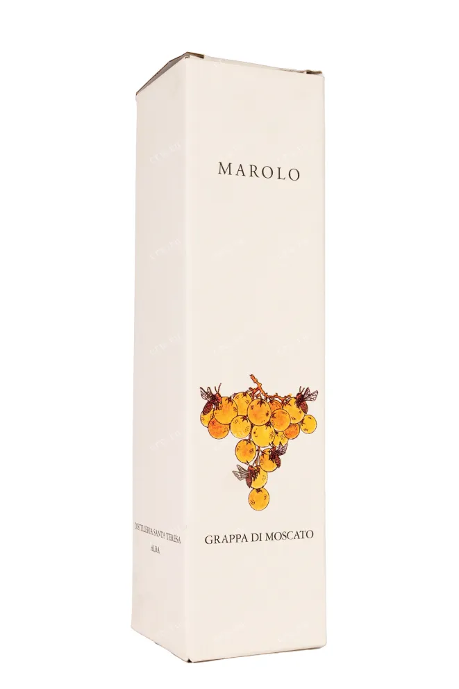 Подарочная коробка Marolo Grappa di Moscato gift box 2021 0.7 л