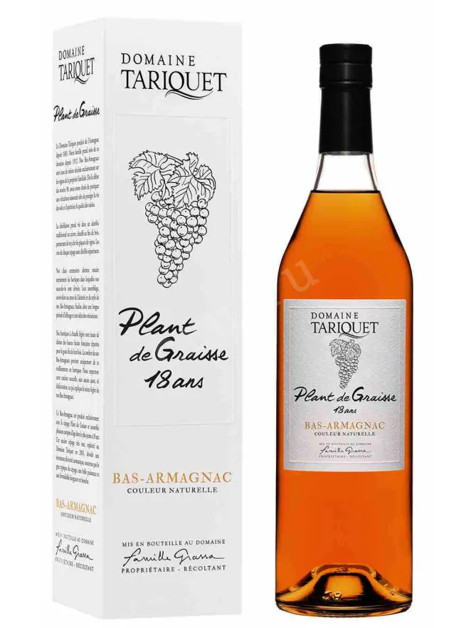 Арманьяк Domaine Tariquet Plant de Graisse 18 ans in gift box  0.7 л