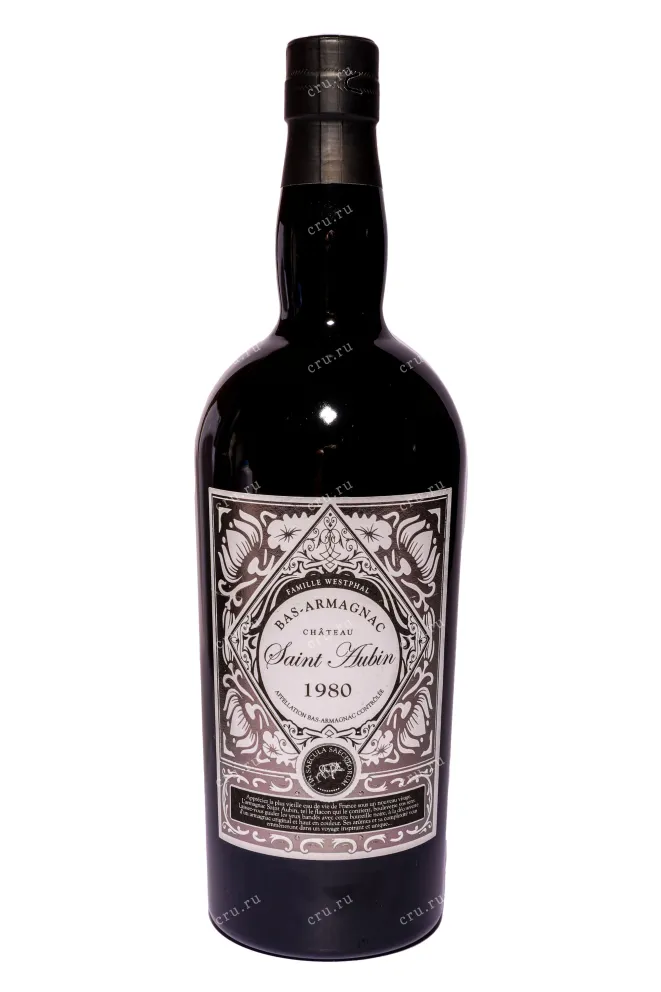 Бутылка Арманьяк Saint Aubin Bas-Armagnac in tube 1980 0.7 л