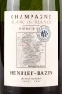 Этикетка Henriet-Bazin Premeier Cru Blanc de Blancs Extra Brut 2019 0.75 л