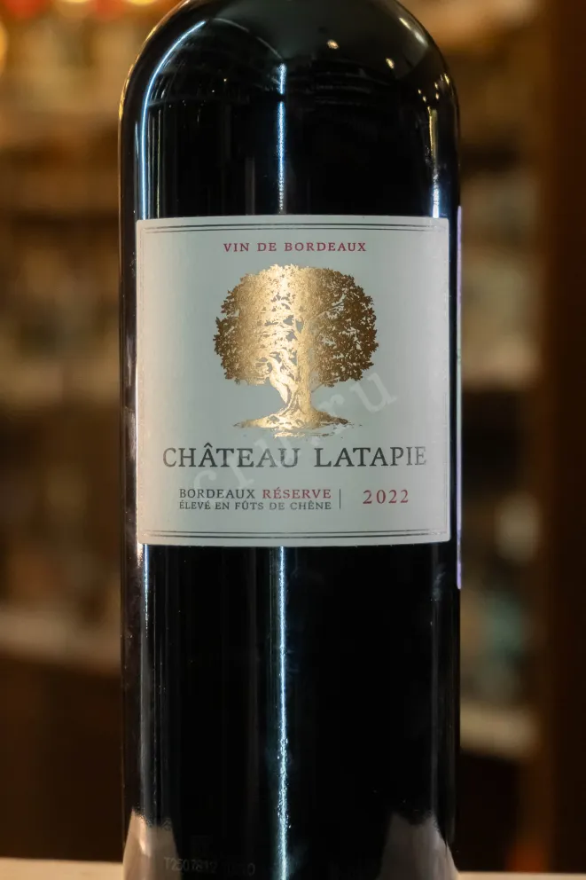 В магазине Крю Профи Chateau Latapie Reserve Bordeaux AOC 2022 0.75 л