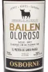 Этикетка Osborne Bailen Oloroso 2013 0.75 л