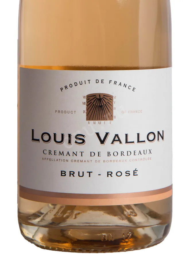 Этикетка Louis Vallon Cremant de Bordeaux Rose 2023 0.75 л