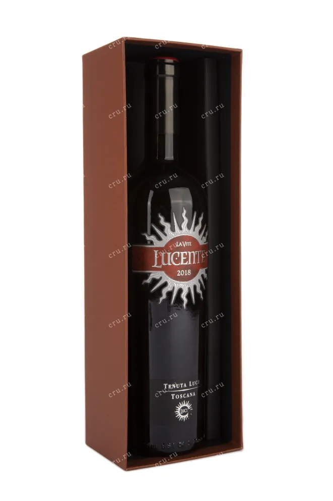 Подарочная коробка вина Lucente Toscana IGT 2018 0.75 л