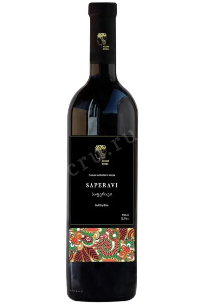 Вино Aguna Saperavi 2024 0.75 л