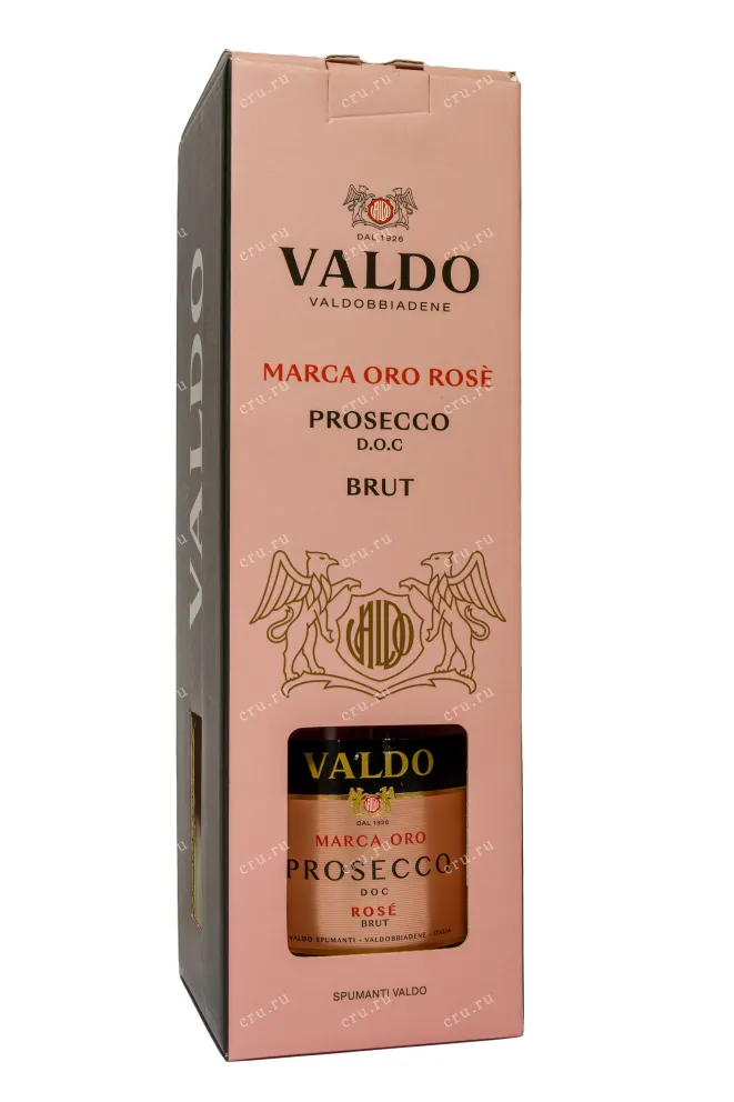 Подарочная коробка Valdo Marca Oro Rose Brut Prosecco in gift box 2023 0.75 л