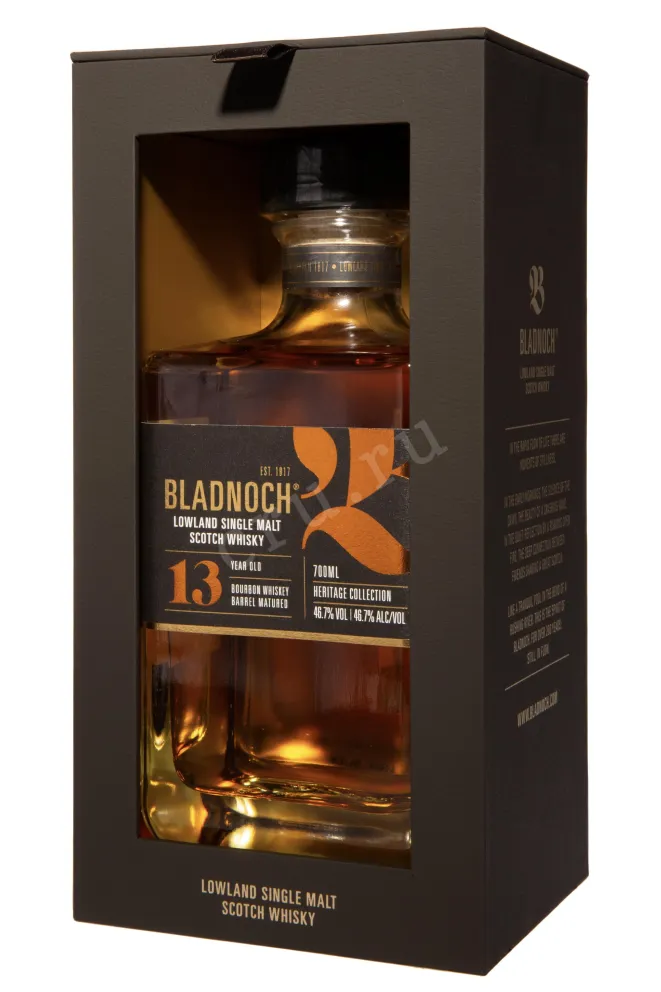 В подарочной коробке Bladnock 13 Years Old Lowland Single Malt in gift box 0.7 л