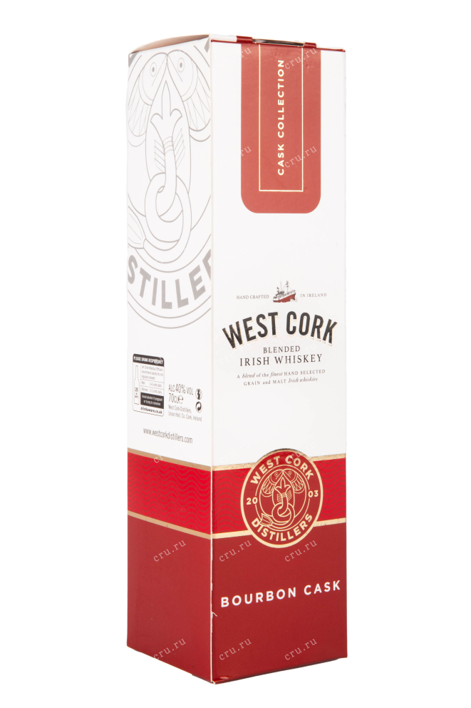 Подарочная коробка виски Вест Корк Бурбон Каск 0.7