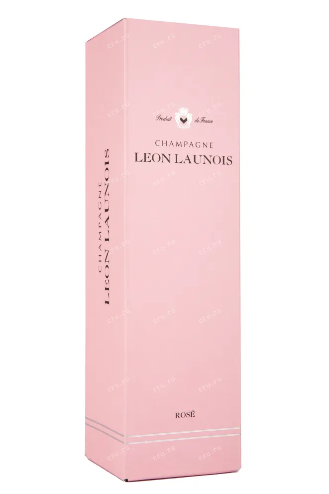 Подарочная коробка игристого вина Leon Launois Brut Rose 0.75 л