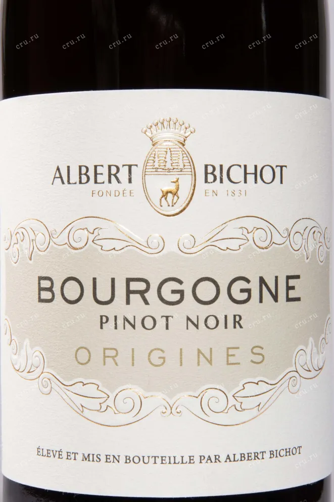 Этикетка Bourgogne Albert Bichot Origines Pinot Noir 2023 0.75 л