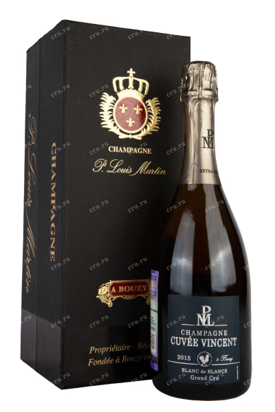 Шампанское Paul Louis Martin Cuvee Vincent Blanc de Blancs Vintage in gift box 2015 0.75 л