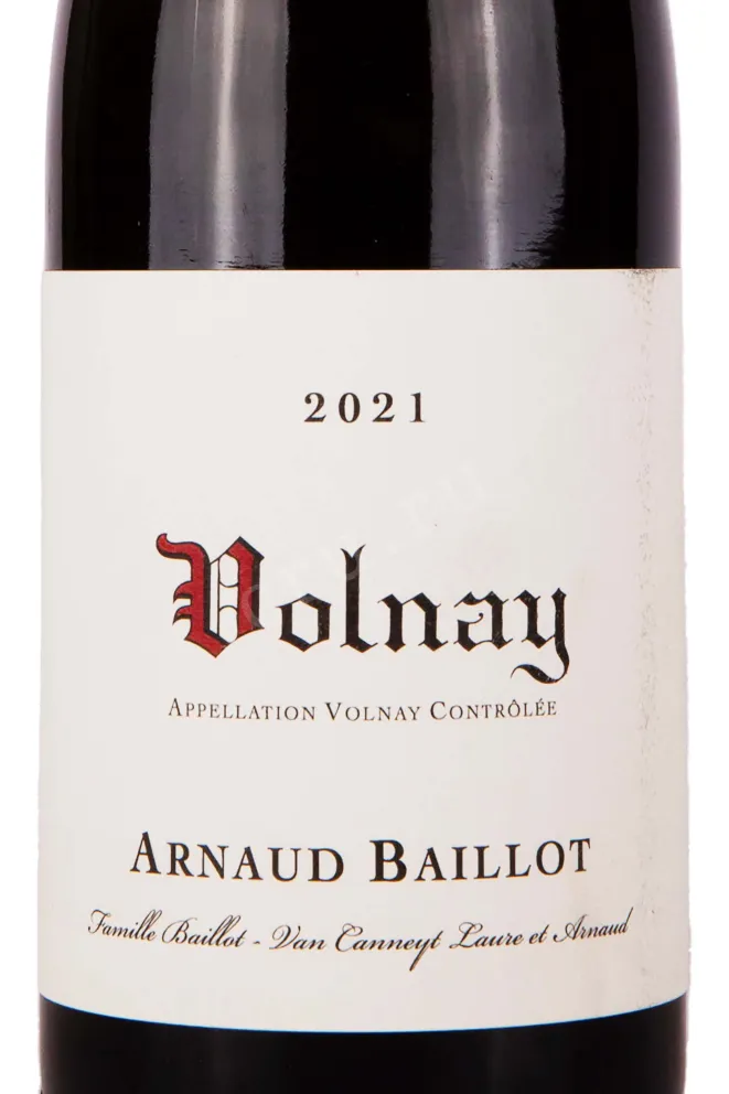 Этикетка Arnaud Baillot Volnay 2021 0.75 л