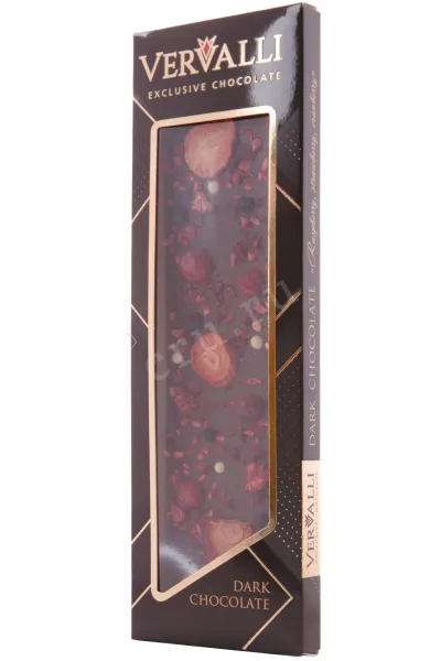 Шоколад Вервалли тёмный с украшением Малина Клубника Клюква 110 г