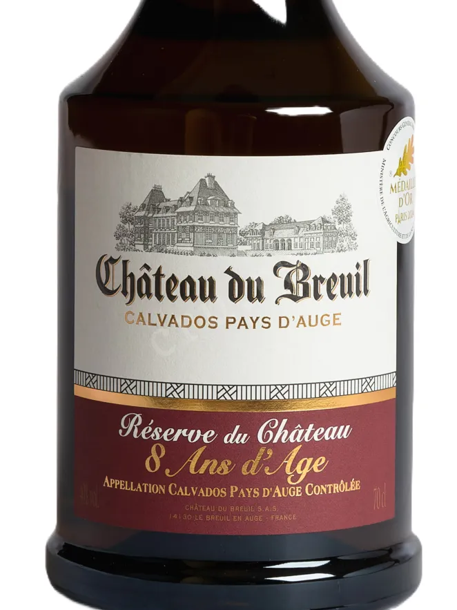 Этикетка Chateau du Breuil Reserve 8 ans gift box 0.7 л