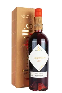 Портвейн Churchills Tawny Port 30 years old gift box 1991 0.75 л