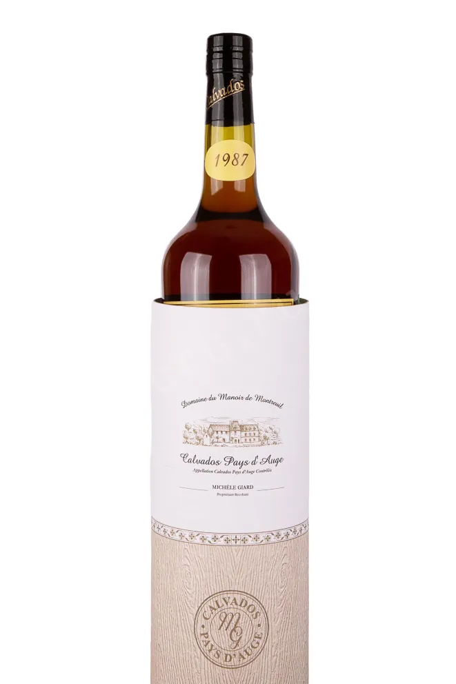 В тубе Domaine du Manoir de Montreuil Calvados Pays dAuge 1987 0.7 л