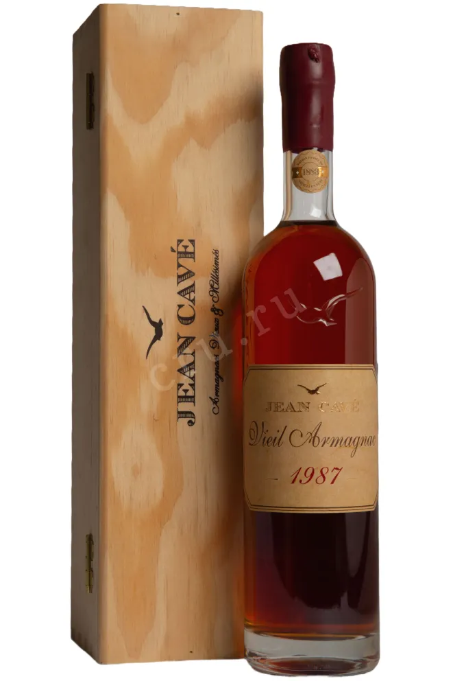 Бренди Jean Cave Vieil Armagnac 1987 AOC wooden box 1987 0.7 л