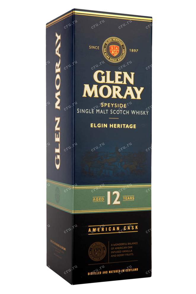 Подарочная коробка Glen Moray Elgin Heritage 12 years 0.7 л