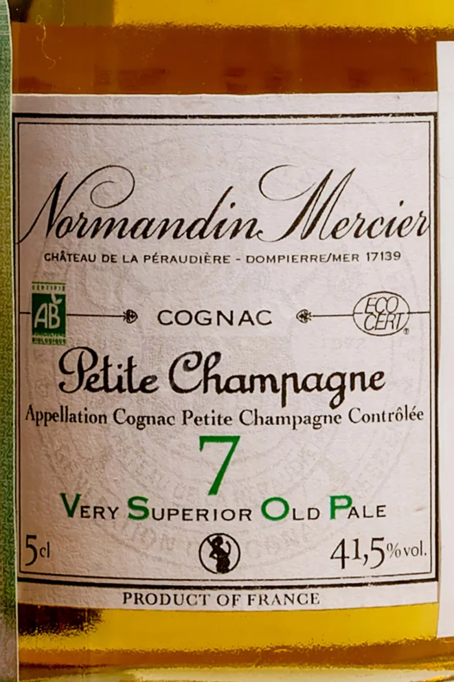 Этикетка Normandin-Mercier VSOP Petite Champagne 0.05 л